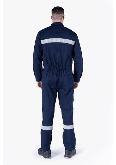 İş Güvenliği Tulumu Reflektörlü Cepli Pamuklu