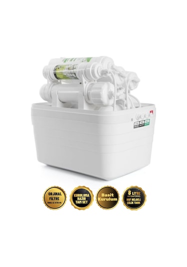 Eco One Su Arıtma Cihazı Yumuşak İçim Çelik Tank Lüx Musluk En Az Atık Atan Su Arıtma Cihazı