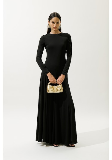 Asıa Abiye Elbise Siyah Siyah