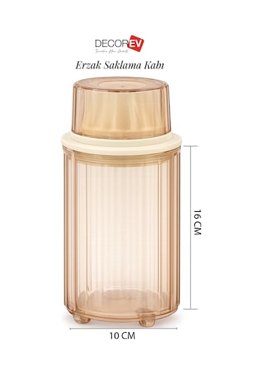 Decorev 3lü Erzak Saklama Kabı Br-6818 1300 Ml Kahverengi