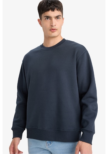 Defacto Relax Fit Bisiklet Yaka Kalın İçi Yumuşak Tüylü Basic Düz Sweatshirt T5139az25aunv163 Lacivert Defacto Relax Fit Bisiklet Yaka Kalın İçi Yumuşak Tüylü Basic Düz Sweatshirt T5139az25aunv163 Lacivert