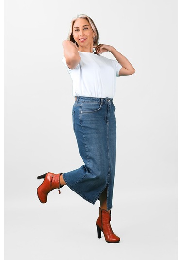 Kadın Kalem Kot Etek 2k/6411 001