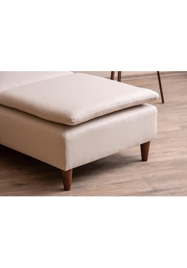 Lungo Modüler Daybed - Krem Keten Krem
