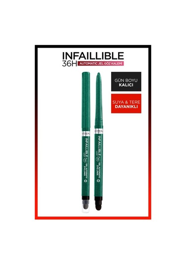 L'Oreal Paris Infaillable Automatic Jel Göz Kalemi Zümrüt Yeşili