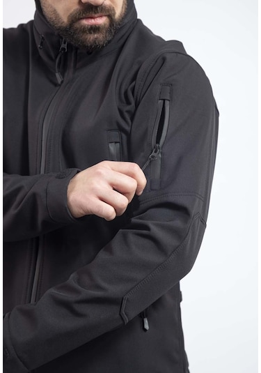 Vav Wear Tactical Outdoor Softshell Erkek Mont Shellht04 Siyah