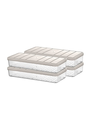 Selka Nora 4 Adet 1 Lt. Saklama Kabı Mürdüm