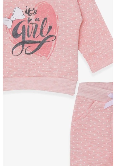 Breeze Kız Bebek Eşofman Takımı Puantiyeli Simli Baskılı 6 Ay-2 Yaş, Somon Melanj-somon Melanj Somon Melanj Breeze Kız Bebek Eşofman Takımı Puantiyeli Simli Baskılı 6 Ay-2 Yaş, Somon Melanj-somon Melanj Somon Melanj