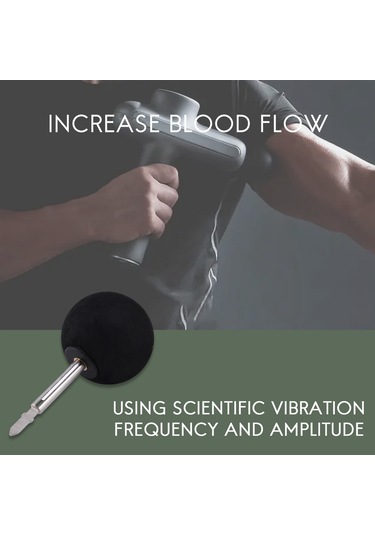 Anjiexun 6 Adet/takım Kas Gevşeme Masajı Yapboz Elektrikli Perküsyon Uçları Siyah