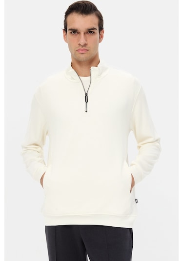 D'S Damat Ds Damat Regular Fit Ekru Düz Sweatshirt 5hce26172202m E01