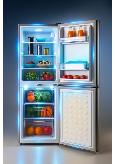 Kaizer Germany 140 Buzdolabı Alttan Buzluk - Antrasit 12 Volt / 24 Volt