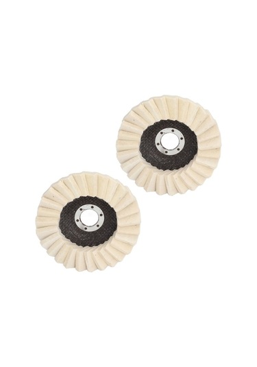 Besthome1 2 Adet 5 İnç Yün Fırça, Metal Taş Polisaj Diski, Kolay Montaj, Dayanıklı Fırça