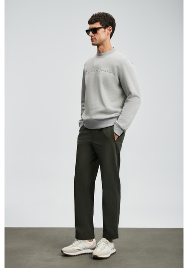 Lufian Loved Erkek Sweatshirt Açık Gri Açık Gri 112030170100180 Açık Gri