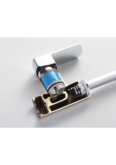 Sardıcı Yüksek Gövde Kare Mutfak Bataryası Sıcak Soğuk Çift Su Girişli