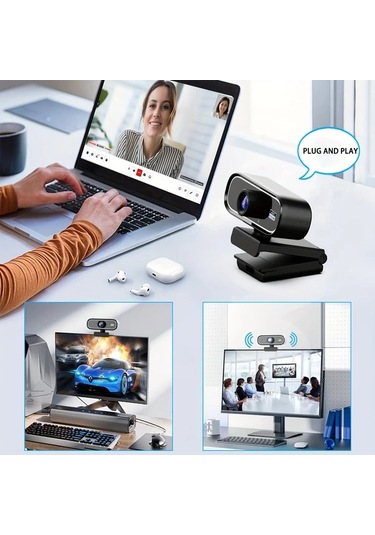 Chuangyinshop Fhd-1080p Webcam Q5 Black Exhqdr Q5 Uhd 4k 120 Derece Genis Acili Usb Kamera Tip C Adaptorlu Tripod