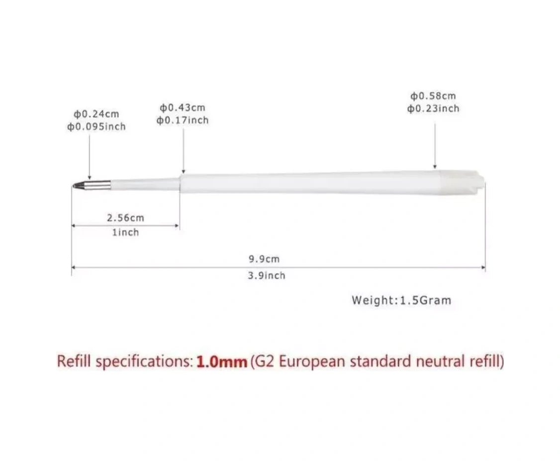 Ihana Parker Tipi Otomatik Kalemler İçin Hacimli Uçlar, 98 Mm. 214142143