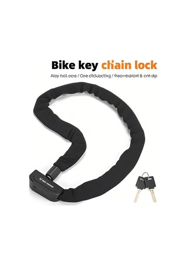 Besthome1 Dayanıklı Bisiklet Zincir Kilidi - Çift Anahtarlı, Erimeye Dayanıklı, 93.5cm Uzunluk