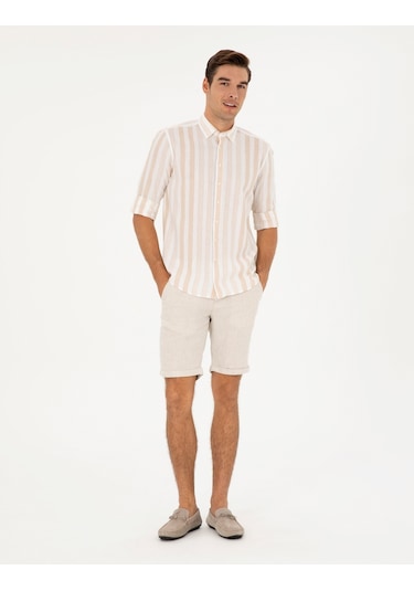 Pierre Cardin Erkek Bej Şort / Bermuda 50288507-vr011 Bej