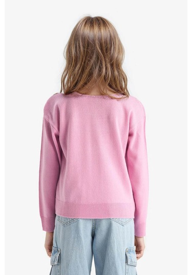 Defacto Pembe Kız Çocuk Kazak C6902a8/pn444 Pembe