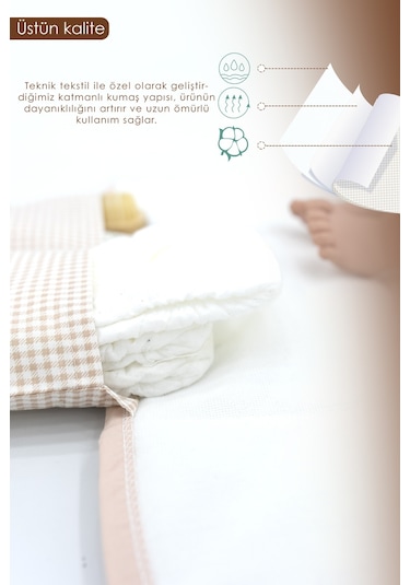 Bebek Çanta Alt Açma Minderi Clutch Seti Kahverengi