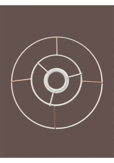 Huni Avize Teli , İskeleti Kısa Boy 30x13 Cm Beyaz Statik Boyalı Duy Takımı Dahil Beyaz