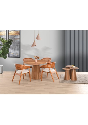 Hazar Higngloss Piramit Ayak 100 100 Pota Sabit Masa Kahverengi