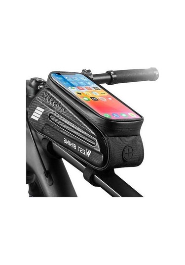 Didadodo Yp0707283 1.5l Karbon Fiber Bisiklet Su Geçirmez Ekran Ön Çerçeve Telefon Çantası Renkli Tasarım, Çok Renkli Çok Renkli