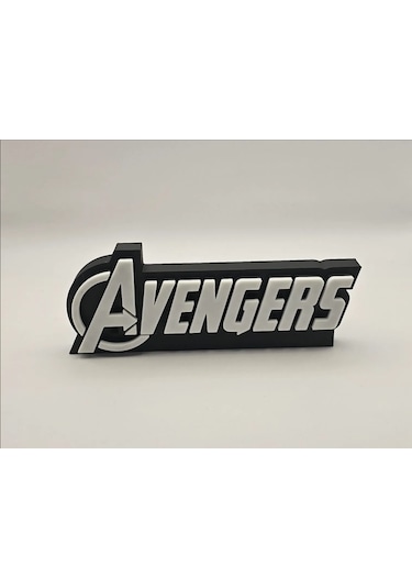 Avengers Yazılı 3d Dekoratif Obje 20cm Masaüstü Duvar Süsü Ma