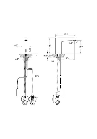 Artema Root Square A47128 Temassız Elektrikli Lavabo Bataryası