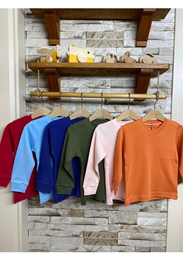 Aysbebe Çocuk Basic Likralı Uzun Kol Tişört Pembe