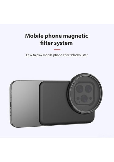 Geeroyoo İphone Uyumlu 15 Pro, 14, 13, 12 İçin Magsafe Manyetik 67mm Cpl Filtreli Taşınabilir Telefon Filtre Montajı
