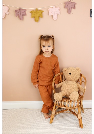 Kaşkorse Mevsimlik Pijama Takım kahverengi