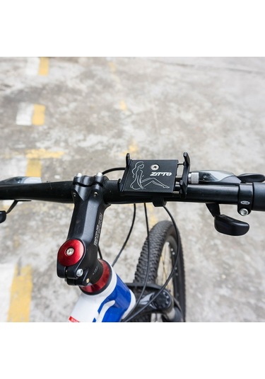 Ztto Z91 Mtb Bisiklet Telefon Tutucu Alüminyum Alaşımlı Bisiklet Gidon Montaj Cep Telefonu Braketi - Kırmızı