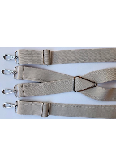 Kancalı Bej Renkli Pantolon Askısı 4 Kancalı
