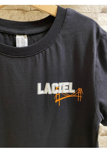Laciel Paris İstanbul Baskılı Çocuk Tişört SIYAH