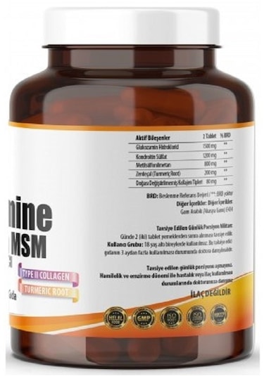 Ncs Glucosamine Chondroitin Msm Collagen 120 Tablets + Hap Kutusu