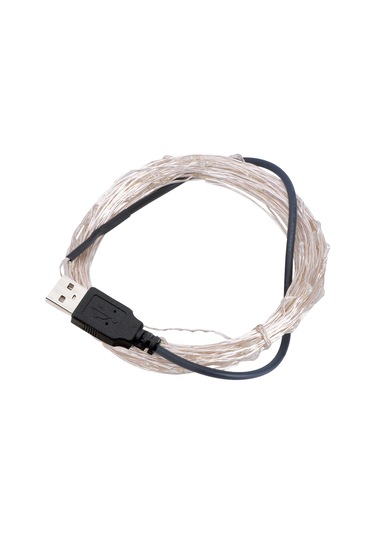 Sones 10m 5v 6w 500lm Led Gümüş Işık Dizisi, Usb İle Çalışan Smd-0603 Festival Lambası / Dekorasyon Işık Şeridi Mavi Beyaz Işık Diğer