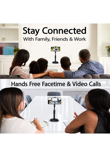 Singree 360 Dönebilen Ayarlanabilir Telefon Tutucu - Geniş Tabanlı, Çizilmeye Karşı Koruyucu