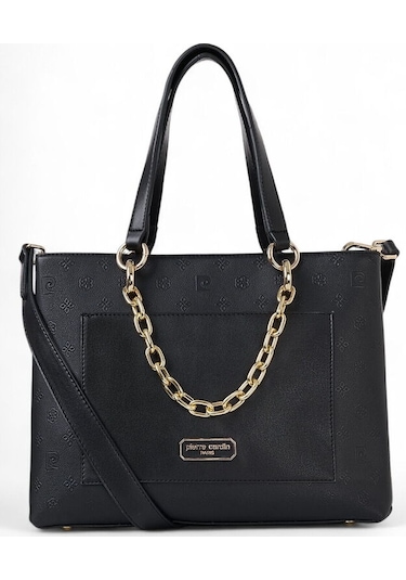 Pierre Cardin Logo Detaylı Siyah Kadın El Çantası 05pc25k101-p Siyah