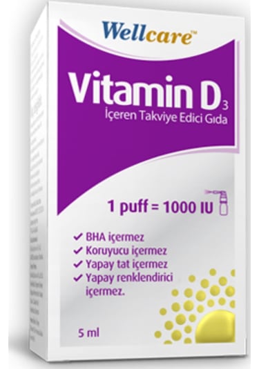 Wellcare Vitamin D3 1000Iu 5Ml Sprey