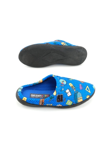 Gezer 15893 Erkek Çocuk Kışlık Rahat Taban Ev Halı Terliği Saks