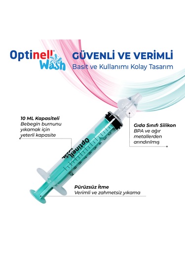 10 'lu Şırıngalı Burun Aspiratörü Bebek Burun Temizleme Aparatı 1 Şırınga 10 Ml Enjektörü