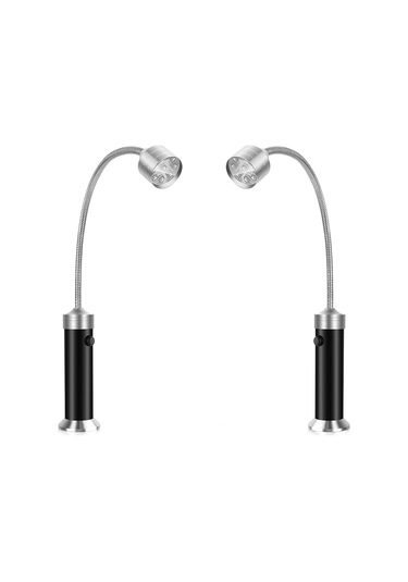 Dianziye 2 Adet Metal Isı Dayanıklı Bbq Işığı - Temizlenmesi Kolay Kamp Ve Seyahat Led Lambaları Siyah