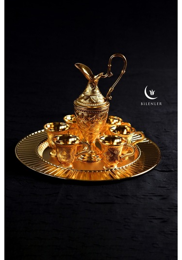 8 Parça Zemzem Takımı Hediyelik Ve Sunumluk Set - Sarı