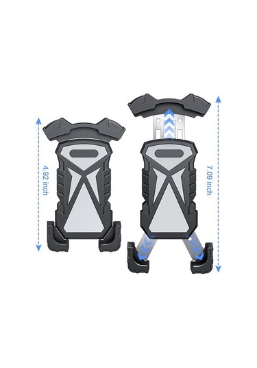 Pazly L101+m011 Sarı Beyaz Bisiklet Telefon Tutucu, Mekanik Kilit, 4.92-7.09 İnç Uygun, Korumalı, 360 Dönüşüm Beyaz - Sarı