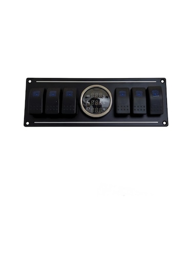 Shuıvan Switch Panel 6'lı Dijital Seviye + Voltmetre Kontrol Paneli-1742