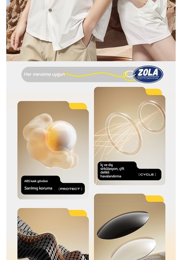 Eternal Luck Çift Aynalı Güneş Korumalı Nefes Alabilen Kask Gri