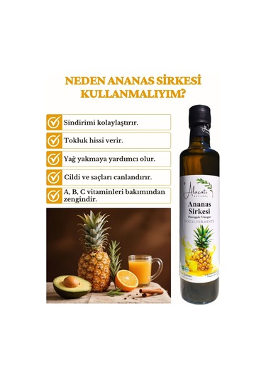 Detox, Bal Ve Ananas Sirkesi 3 Lü Avantaj Paketi