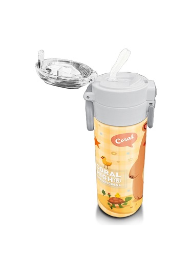 Coral High Kids Capybara Desenli Pipetli Ve Direkt İçim Çelik Termos 500 Ml 31793 Sarı