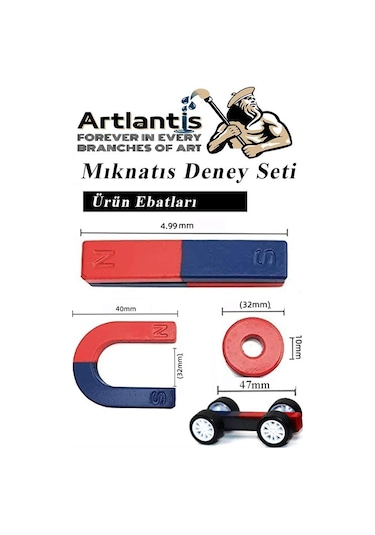 Mıknatıs Seti 10 Parça 1 Paket Deney Malzemesi Okul Projeleri İçin Manyetik U I Araba Halka Mıknatıs Deney Oyun Seti