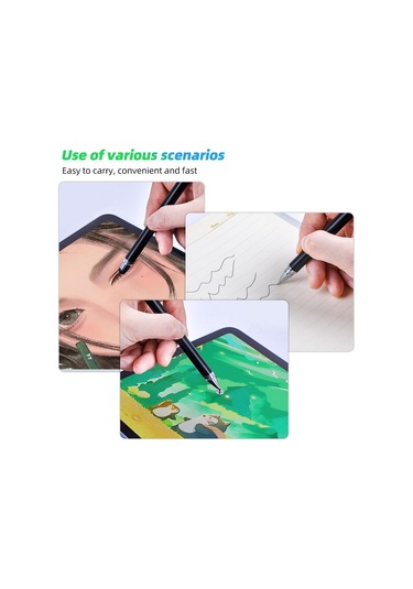 Fonken 3 In 1 Evrensel Android iPhone Tablet Uyumlu Dokunmatik Kalem Siyah